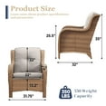 thumbnail image 4 of Gymojoy 3 Piece Patio Conversation Bistro Set Outdoor Chat Furniture, Porch Balcony Furniture Set,Wicker Lounge Chairs with Side Table Set,Navy, 4 of 7