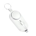 thumbnail image 1 of 2-en-1 Llavero Power Bank Mini Cargador Impermeable 2000mAh (Blanco para Tipo C), 1 of 6