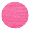 thumbnail image 3 of Unique Loom Solid Shag Collection Area Rug (6' 1" Round Taffy Pink), 3 of 7