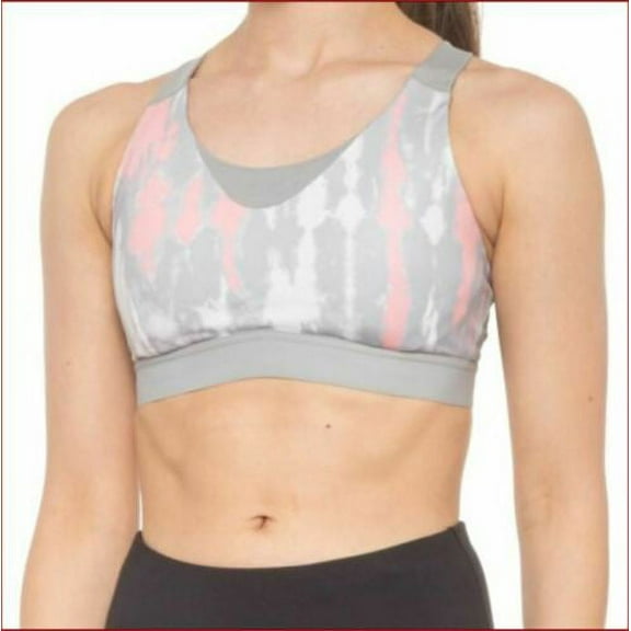 new Adidas Aeroready sports bra padded top FK2285 DRST AIQ1 grey pink sz XS $65