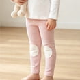 thumbnail image 5 of ATORRE Toddler Baby Girls Leggings Cute Striped Kneepad Design Unisex Baby Tights Pants Moisture Wicking Elastic Waist Full Length Leggings Pants Pink 5-6 Years, 5 of 8