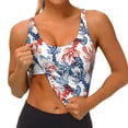 thumbnail image 3 of Fotbe Red Lobster Sujetador Deportivo Largo sin Aros para Mujer con Almohadillas y Soporte Medio, Transpirable y Absorbente, Camiseta Tipo Chaleco o Tank Top-X-Large, 3 of 8