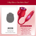 thumbnail image 2 of Velvet Bliss 3 in 1 Rose Sex Toys Vibrators,10 Sucking & Vibrating & Stretch modes,Thrusting Adult Toy for Women and Couples,Red, 2 of 8