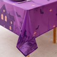 thumbnail image 6 of Halloween Tablecloth Waterproof \u2013 Spooky Pumpkin Design, Purple Table Cover for Halloween Party Decorations, Washable Spillproof Table Cloth for Indoor Outdoor Use, W60 x L84 in, 6 of 6
