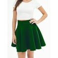 thumbnail image 4 of Made by Johnny Women's Basic Versatile Stretchy Flared Skater Skirt M GREEN, 4 of 6