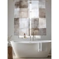 thumbnail image 5 of Grey Beige Sheer Curtains for Living Room Bedroom, Light-filtering Sheer Curtain, Abstract Art Gradient Graffiti Plaid Modern Rod Pocket Voile Window Treatment Drapes, 52’’Wx63’’L, 2 Panels Set, 5 of 7