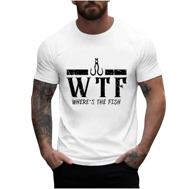 Mangas de Mano para Hombres, Cuello Redondo de Verano Ocio Impreso Superior, Moda Casual Manga Larga Poliéster