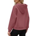 thumbnail image 6 of Diufon Womens Hoodies Tops Solid Color Padded Sweatshirts Long Sleeve Pullover Tops with Pockets, 6 of 7