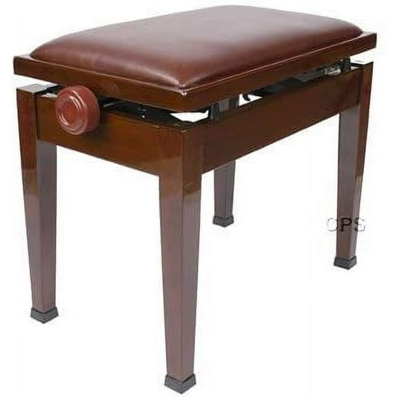 Adjustable Piano Bench Stool with Quick Adjustment in Walnut