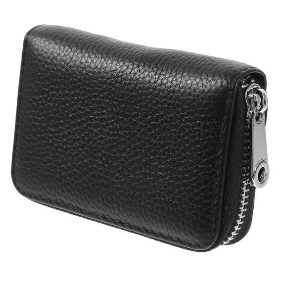 Card Holder Small Clutch Credit Women Zip Women's Man Black