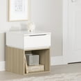 thumbnail image 2 of South Shore Furniture Hourra Nightstand, Soft Elm and White, 2 of 11