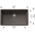 thumbnail image 3 of BLANCO PRECIS Super Single Undermount - Cafe Brown, 3 of 7