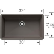 Blanco 440150 Precis 32 Undermount Single Basin Silgranit Kitchen Sink - White