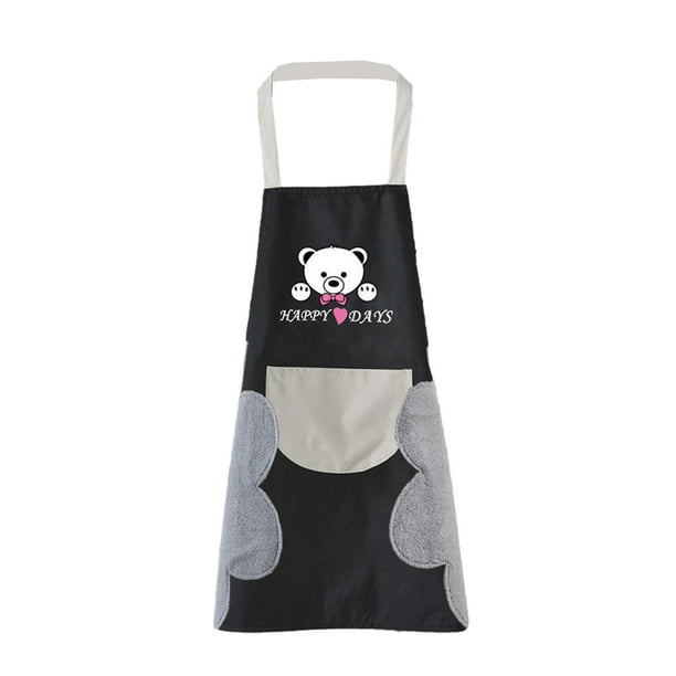 Delantal de cocina Monstrate con toalla de mano colgante y bolsillo negro para hombre y mujer
