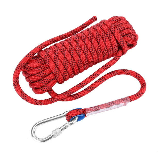 Herwey Climbing Rope, 12mm Heavy Duty Paracord Panchute Corad Lanyard with  Carabiner Climbing Rope Accessory, Survival Cord 