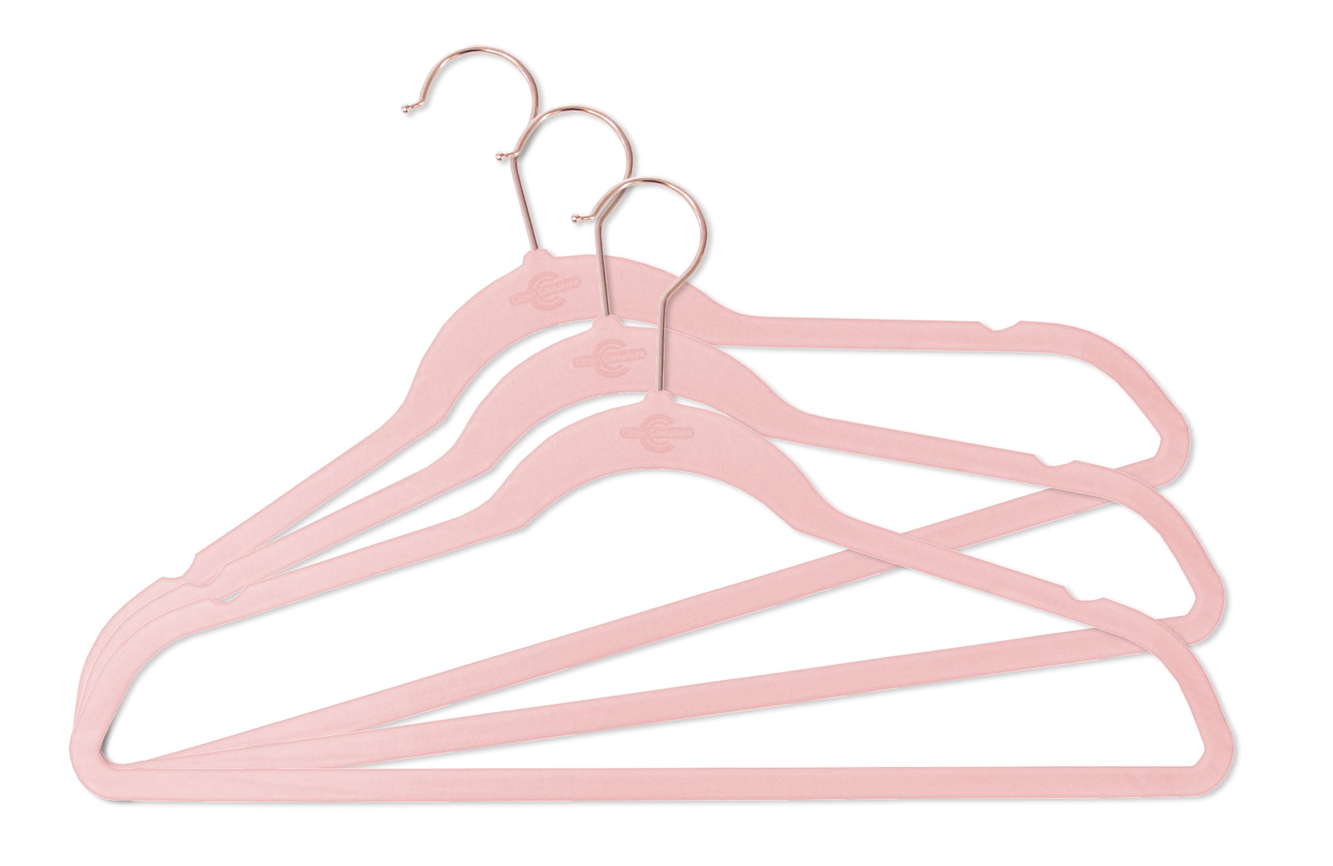 Closet Complete 50 Pack Velvet Hangers Rose Quartz With Gold Closet Complete 50 Pack Velvet Hangers Rose Quartz With Gold Hook Com
