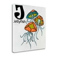 thumbnail image 2 of Tangletown Fine Art 'J - Jellyfish' Graphic Art Print on Wrapped Canvas, 2 of 2