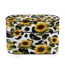 Jeiento Sunflower RV Trailer Propane Tank Cover Fit for Dual 20lb Tanks,Cow Print Travel Trailer Dust Cover,Replacement Cover for RV/Trailer/Camper