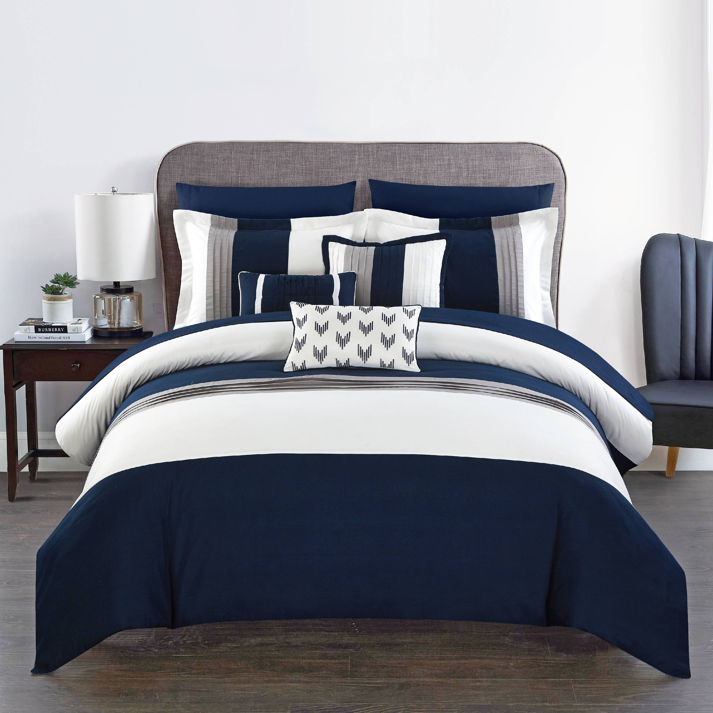 Karras 10 Piece Comforter Bed in a Bag Sheets Decorative Pillows Shams Plum 