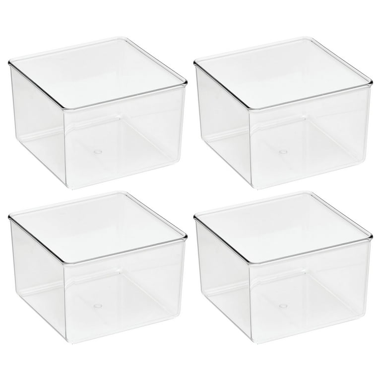 mDesign Long Plastic Drawer Organizer Box, Storage Organizer Bin Container;  for Closets, Bedrooms, Use for Leggings, Socks, Ties, Jewelry, Accessories