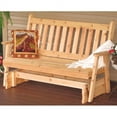 thumbnail image 2 of A &amp; L Furniture Western Red Cedar Traditional English Outdoor Loveseat Glider, 2 of 7