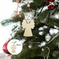 thumbnail image 6 of 50Pcs Unfinished Wooden Cutouts Christmas Tree Decoration for Kids Painting Angel, 6 of 8