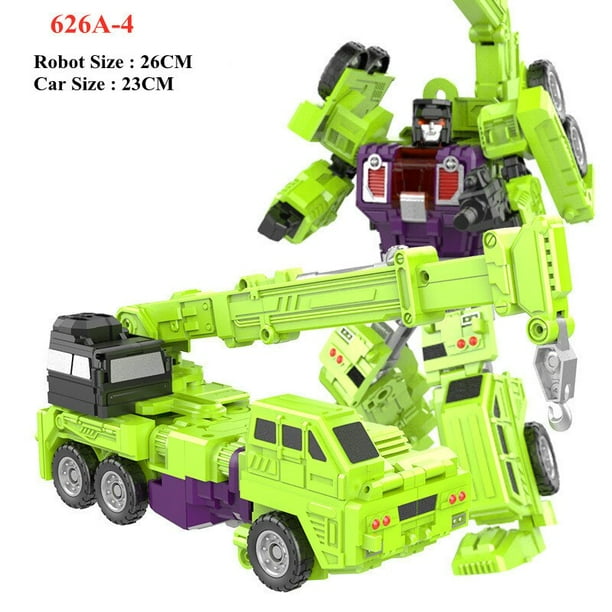 Figuras de acción clásicas para niños, juguetes de transFormación Devastator, Robot excavadora, excavadora, modelo de vehículo de grúa, 6 en 1, nuevo