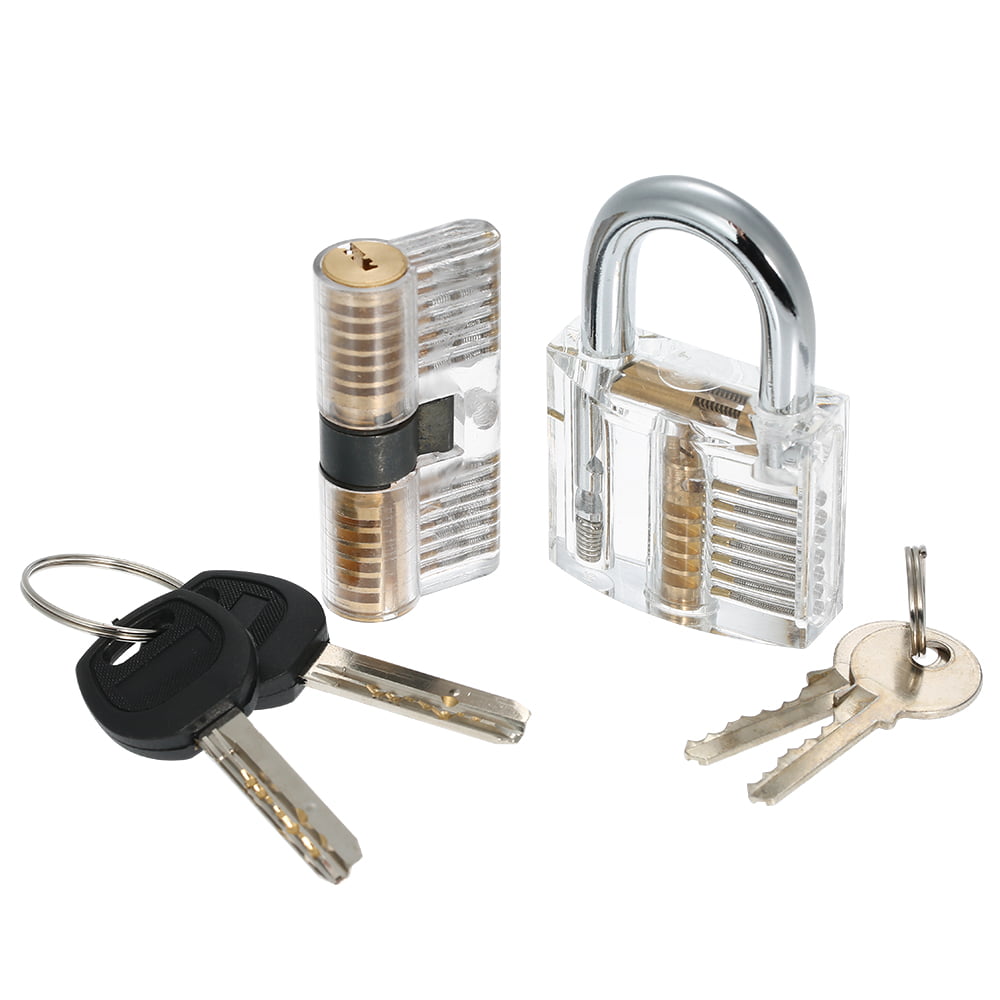 Mobi Lockpicking Practice Locks Set with Transparent Locks 15 pcs Durable Stai