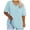 Light Blue, variant on Women's Plus Size V Neck T Shirts Summer Half Sleeve Tees Casual Loose Fit Cotton Tunic Tops