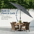 thumbnail image 5 of Best Choice Products 10ft 3-Tier Patio Umbrella, Market Sun Shade w/ Tilt Adjustment, Easy Crank - Slate, 5 of 7
