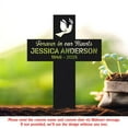 thumbnail image 2 of Personalized Memorial Cross Metal – Forever in Our Hearts Grave Marker, Custom Memorial Stake, Loss of Loved One Sympathy Gift, Grave Marker for Cemetery or Garden (6 inches), 2 of 8