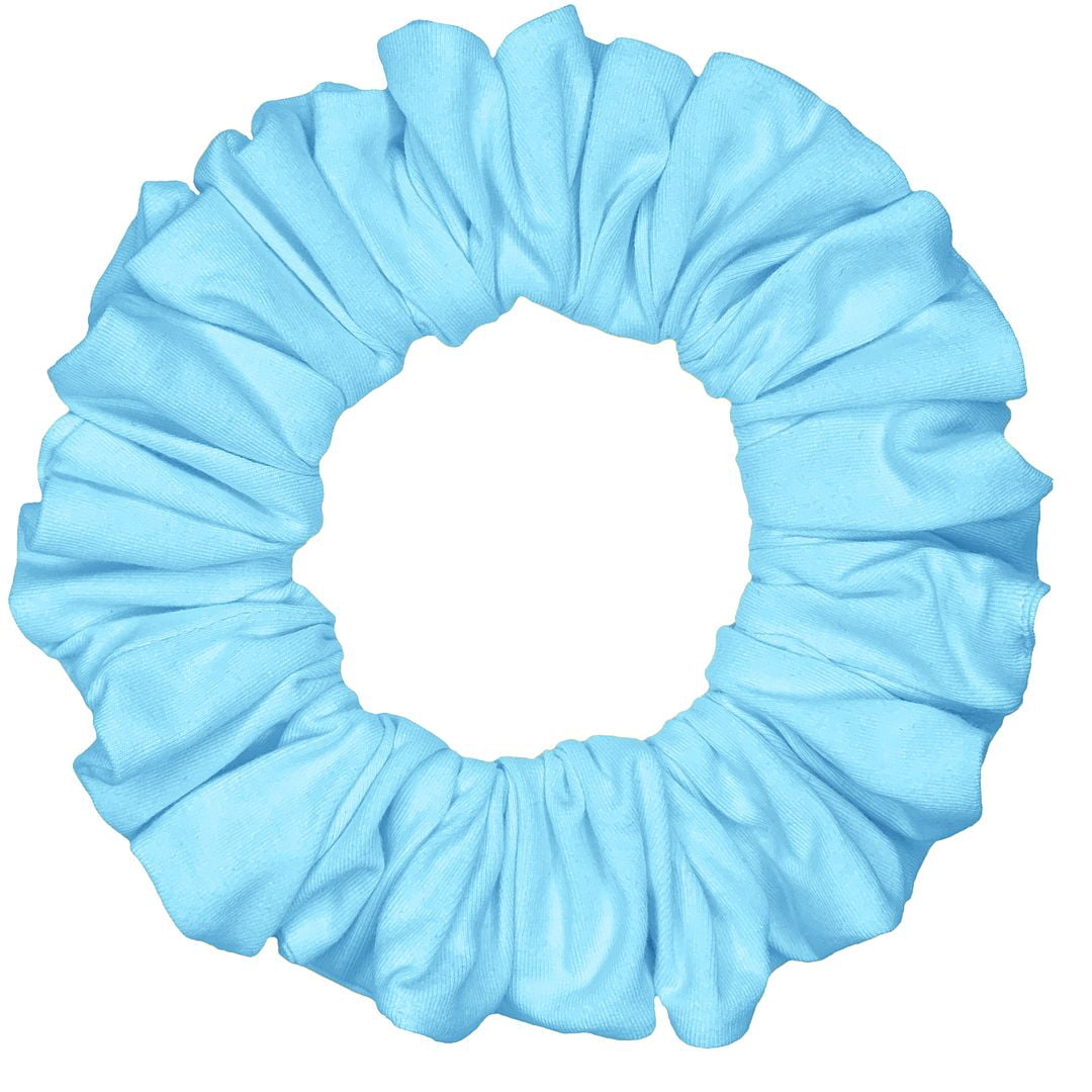 Scrunchies Cotton Knit Jumbo Size 3-Pack Ponytail Holder Made in USA Scrunchie King Blue Light