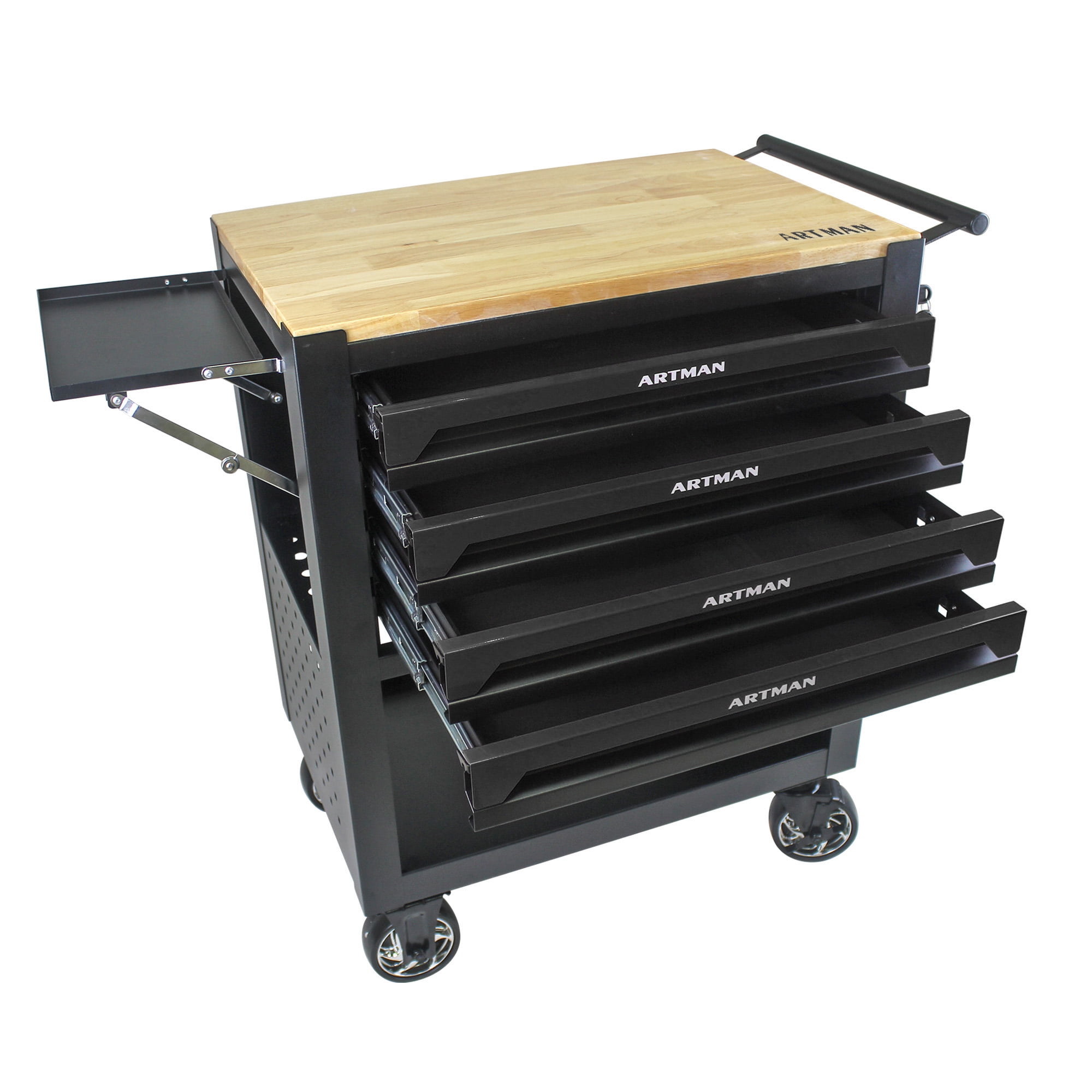 ARTMAN 4-Drawer Rolling Storage Tool Cart with Wheels and Drawers ,Tool Chest for Garage Workshop Warehouse
