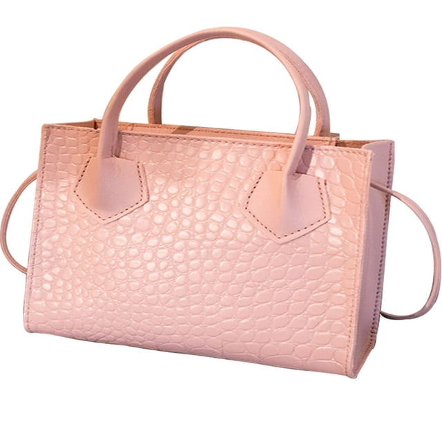 Sac Messager à une Épaule Monochrome pour Femmes, Décoration Texturée, Seau Carré, Sacs à Main