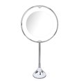 thumbnail image 1 of 8 Inch Suction Cup Makeup Mirror 10x Magnification with LED White Light, 10x Magnifying Suction Cup Cosmetic Mirror for Makeup, 1 of 3