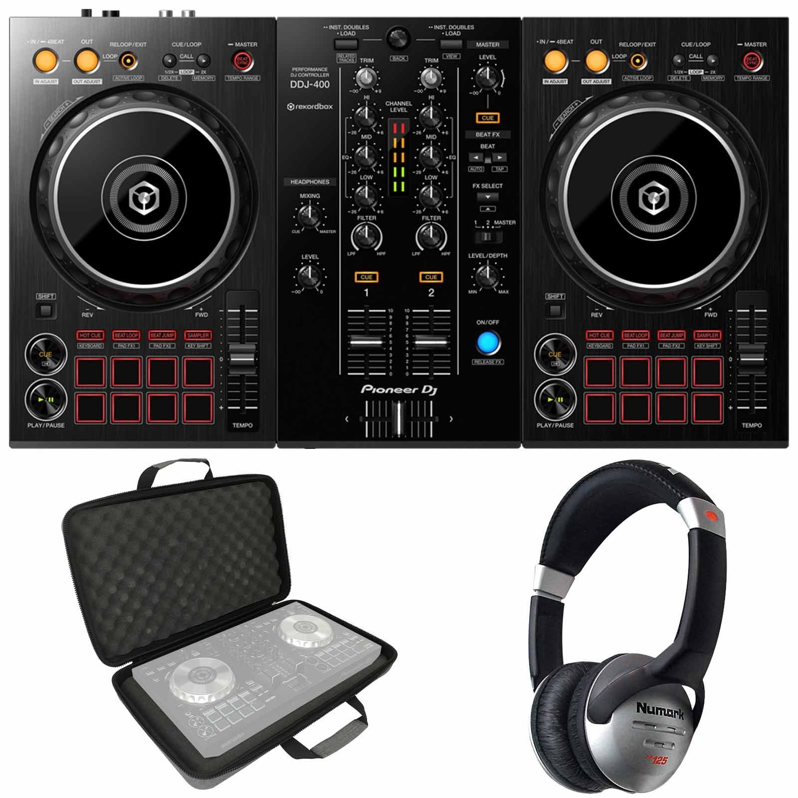 Pioneer DJ DDJ-400 2-channel rekordbox DJ Controller with Numark