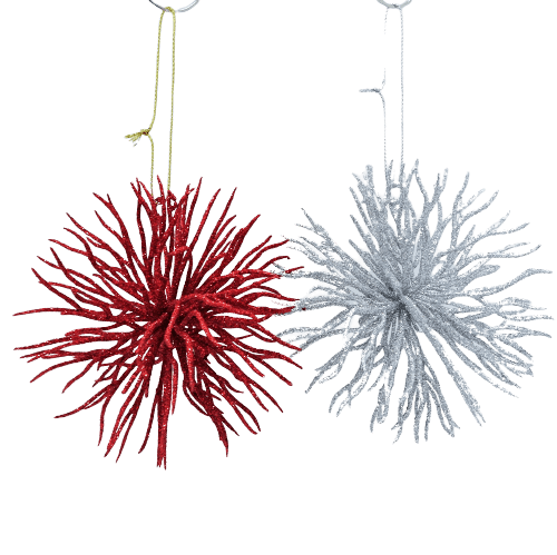 Holiday Time 4pk Snowflake Ornament Assortment, Opp Ornament, 0.097kg Each