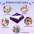 thumbnail image 6 of Birthday Gifts for Women, Birthday Gifts for Women Friendship, Unique Happy Birthday Gifts for Her Mom Grandma Wife, Best Birthday Gift Ideas, Happy Birthday Decorations Throw Blanket 50"x60"(Purple), 6 of 7
