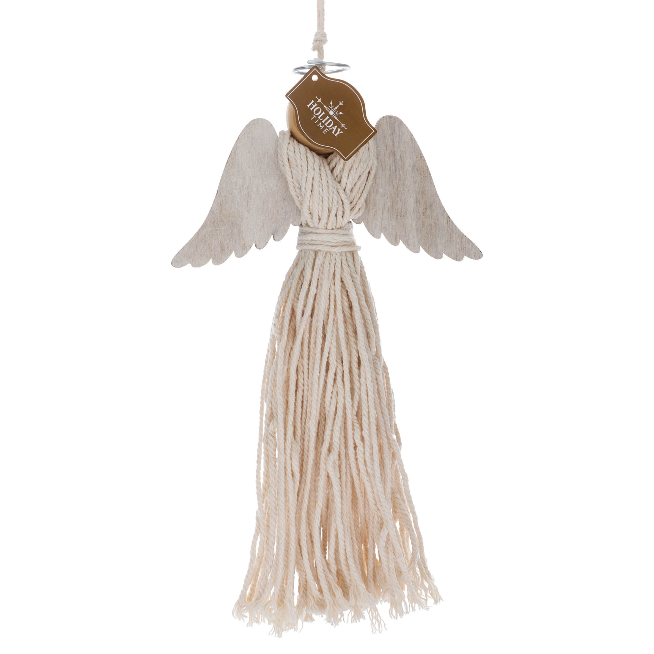 Cream Tassel Angel Christmas Ornament, 8.5", by Holiday Time