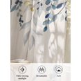 thumbnail image 6 of Sheer Curtains 45 Inch Length, Navy Blue Eucalyptus Semi Sheer Curtains Light Filtering Window Treatment, Farmhouse Weeping Leaves Linen Privacy Voile Drapes for Living Room Bedroom 52x45 Inch, 6 of 7