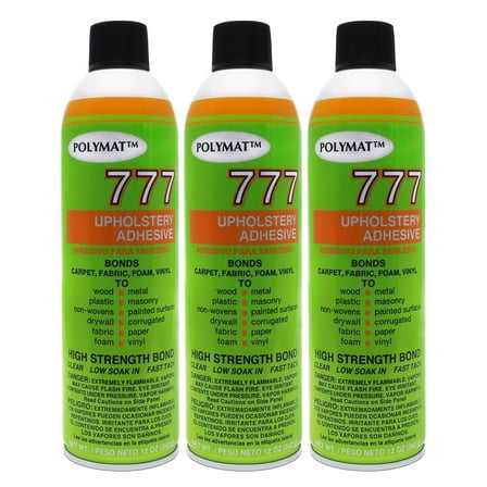 QTY 3 POLYMAT 777 Spray Glue Multipurpose Adhesive for Polyethylene