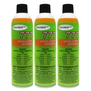 QTY 3 POLYMAT 777 Spray Glue for Arts and Crafts Strong Bond Quick Tack