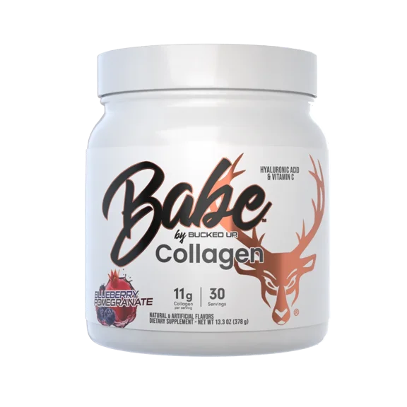 Bucked Up Babe Collagen Peptides Powder, Blueberry Pomegranate, 30 Servings