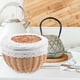 thumbnail image 5 of ColoMX 1pc Mimbre tejido artesanía cestas cestas postre pastelería almacenamiento cesta pan cesta, 5 of 7