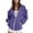 Purple, variant on yievot Women Hoodies Women Casual Solid Long Sleeve Zipper Pocket Shirt Hooded Sweatshirt Tops