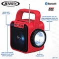 thumbnail image 5 of JENSEN JEP-175 Altavoz portátil Bluetooth recargable con puerto de carga USB de emergencia incorporado, radio FM, linterna y panel de carga solar, 5 of 5