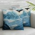 Autua Bird Mountain Snow Graphic Decorative Throw Pillow Cover Short