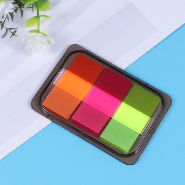 BESTYASH Lot de 10 Marqueurs de Page Colorés Onglets Néon Accrocheurs pour Marquer Livres Documents et Graphiques