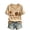 #02 Beige, variant on Vintage Ber Months Graphic V-Neck T-Shirt for Women, Short Sleeve Fall Halloween Thanksgiving Christmas Casual Holiday Top,L,Beige