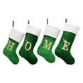 thumbnail image 6 of Christmas Stockings with Initials Large Red And Green Velvet Stockings with White Super Soft Plush Cuff Gold Letter Stockings for Christmas Holiday Xmas Gift Or Home Fireplace Christmas Tree Decor, 6 of 7